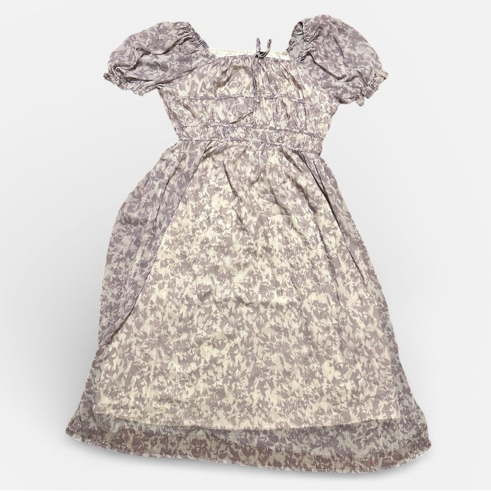 Dazy Lavender Floral Puff Sleeve Dress | Size L